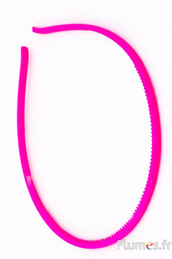 Serre-tête en plastique - largeur 4 mm - fuchsia